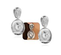 Western Cowboy Hat Dangling Earrings Vintage Silver Gold Plated Statement Large Big Long Dangle Drop Cowgirl Earring Cool Jewelry Accessories for Women, L, Alloy Steel, No Gemstone