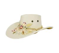 Western Cowboy Hat - Elegant Floral Embroidery Lightweight Durable Cap | Rustic Gear for Outdoor Concerts and Performances Accessories for Women Teen Girls Ten