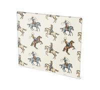 Western Cowboy Horse White Pattern Acrylic Cutting Board with Counter Lip Non Slip Clear Cooking Board for Countertop Large Size 16”×13”