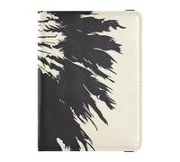 Western Cowboy Indian Headdress Tribal Wolf Black Leather decorative Passport Holders Wallet Combo Travel Passport Wallet Ultra Slim, Western cowboy Indian headdress Tribal wolf black, One Size