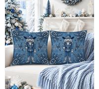 Western Cowboy Nutcracker Theme Throw Pillow Covers 22x22 Set of 2