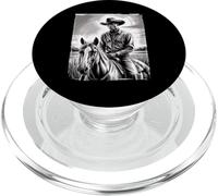 Western Cowboy Saying Rider On Horse Rustic Country Art PopSockets PopGrip for MagSafe