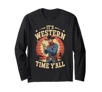Western Cowboy Spaghetti Gunslinger Sheriff Movie Film Long Sleeve T-Shirt