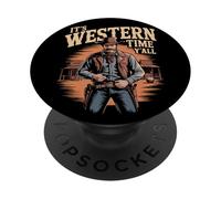 Western Cowboy Spaghetti Sheriff Movie Film PopSockets Adhesive PopGrip