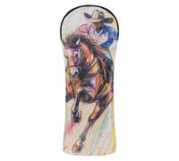 Western Cowboy Wild West Golf Head Cover Set Premium Leather Accessories with Interchangeable No. Tags Designed to Fit All Woods and Drivers