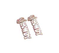 Western Cowgirl Acrylic HOWDY Glitter Drop Dangle Earrings Rodeo Disco Cowboy Earrings Country Concert for Women Party Southern Jewelry, Acrylic, Zircon