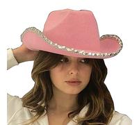 Western Cowgirl Hat For Women Cosplay Cowboy Hat Bachelorette Party Girls Headwear Wedding Party Head Accessories Wide Brim Sun Protections Cowboy