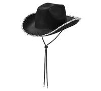 Western Cowgirl Hat For Women Cosplay Cowboy Hat Bachelorette Party Girls Headwear Wedding Party Head Accessories Wide Brim Sun Protections Cowboy