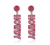 Western Cowgirl HOWDY drop Dangle Earrings Handmade Beaded Crystal Cowboy Nashville Country Concert Rodeo Outfits Party Accessories for Women, Crystal Resin Pearl, crystal