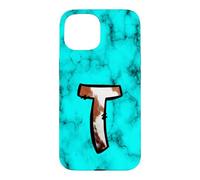 Western Cowhide Letter T Initial Alphabet Design Case for iPhone 15