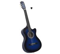 vidaXL Western Classical Cutaway Guitar With 6 Strings Blue Shaded 38, Blue