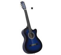 vidaXL Western Classical Cutaway Guitar With 6 Strings Blue Shaded 38, Blue