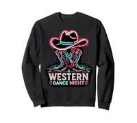 Western Dance Night Cowboy Boots Retro Style Sweatshirt