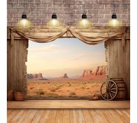 Western Decorations Backdrop Photo Booth Props 4x6ft Wild West Vintage Country Themed Party Photography Background Mexican Cowboy Banner
