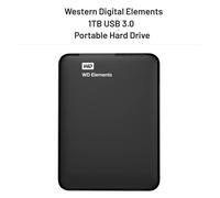 Western Digital WDBUZG0010BBK-EESN External Hard Drive - 1TB 2.5" USB 3.0 Black
