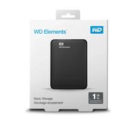 Western Digital WD Elements Portable, 1 TB, 2.5", 3.2 Gen 1 (3.1 Gen 1), Black