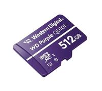 Western Digital WD Purple SC QD101 512GB Smart Video Surveillance microSDXC Card, Ultra Endurance Up to 256 TBW