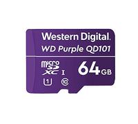 Western Digital WD Purple SC QD101 64GB Smart Video Surveillance microSDXC Card, Ultra Endurance Up to 32 TBW
