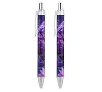 Western Dragon Animal Retractable Ballpoint Pen Black Ink Ball Point Pen Work Pens 2 PCS
