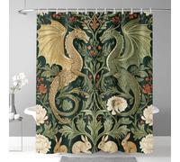 Western Dragon Bathroom Shower Curtain William Morris Shower Curtains