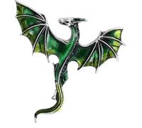 Western Dragon Enameled Brooch Alloy Craftsmanship Multipurpose Chest Decoration for Clothing Bags Event Enameled Dragon Brooch