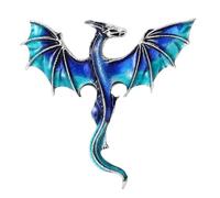 Western Dragon Enameled Brooch Alloy Craftsmanship Multipurpose Chest Decoration for Clothing Bags Event Party Accessories