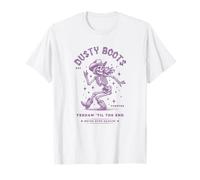 Western Dusty Boots Cowboy Hat Cowgirl Dancing Skeleton T-Shirt