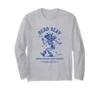 Western Dusty Boots Dancing Skeleton Cowboy Hat Cowgirl Long Sleeve T-Shirt