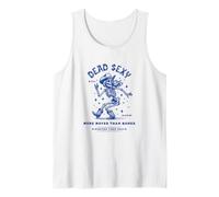 Western Dusty Boots Dancing Skeleton Cowboy Hat Cowgirl Tank Top