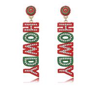 Western Earrings for Women Sparkle Rhinestone Beaded Howdy Letter Earrings Southern Western Nashville Rodeo Jewelry Accessories, Metal, No Gemstone