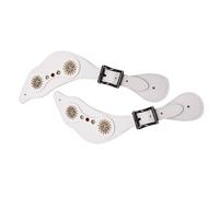 Western Flower Boot Strap Decorative Horse Riding Straps PU Leather Belt For Horses Riding Equipment Metal Buckles Good Strap