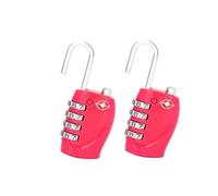 Western Gadget TSA Approved 4-Digit Security Luggage Lock, Travel Combination Padlock for Suitcases & Bags, Personalized Code, Lightweight, Easy to Use, Set Your Own Combo (Hot Pink, 2)