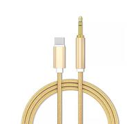 Western Gadget USB C to Aux 3.5mm Cable Audio Jack, Aux to USB C Adapter Lead Type C to 3.5mm Male Headphone Cord Car Stereo Compatible with Samsung Galaxy S25 S24 Ultra Note 20/10, iPad Pro (Gold)