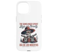 Western Gunslinger Skull Ride into Eternity Case for iPhone 15