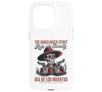 Western Gunslinger Skull Ride into Eternity Case for iPhone 15 Pro