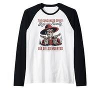 Western Gunslinger Skull Ride into Eternity Raglan Baseball Tee