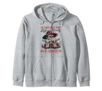 Western Gunslinger Skull Ride into Eternity Zip Hoodie