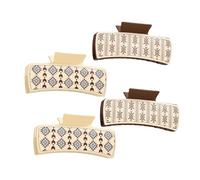 Western Hair Claw Clip, Western Hair Claw | Vista Clip 4X Anti-Slip PU Leather Hair Jaw Clamp - Strong Grip Hair Catch Stylish Hair Barrette For Long Hair Hair Accessories