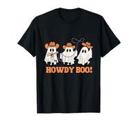 Western Halloween Cowboy Ghost Howdy Boo Funny Retro T-Shirt