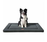 WESTERN HOME Dog Bed for Crate, Heavy Duty Foam Dog Crate Mat, Kennel Pad with Soft Wavy Plush, Comfortable, Non-Slip, Washable, Bed for Large, Medium, Small Dogs and