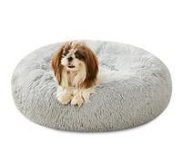 WESTERN HOME WH Dog Bed,Cat Kitten Bed large washable,Waterproof Scruffs Dog Bed,Fluffy Plush Dog Basket with Anti-Slip Bottom,smoky gray,L (60x60x20 cm)