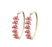Western Hoop Earrings for Women Boho Pink Cowgirl Hat Boot Earrings Cowboy Boots Large Hoop Earring Country Concert Party Western Outfits Jewelry Accessories