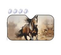 Western Horse Car Windscreen Sun Shade Aluminum Foil Front Windshield Heat Shield for Car SUV M
