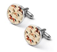 Western Horse Cute Shirt Cufflinks for Men Long Sleeve Suit Metal Cuff Links Jewelry Accessories