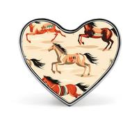Western Horse Funny Lapel Pins Heart Button Brooch Badge Pin Hat Clothes Bag Jewelry for Men Women