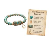 Western Horse Guardian Crystal Bracelet | Natural Healing Stone Beaded Bracelet with Vintage Horse Charm,Spiritual Crystal Bracelet Gift for Horse Lovers.