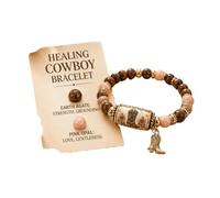 Western Horse Guardian Crystal Bracelet | Natural Healing Stone Beaded Bracelet with Vintage Horse Charm,Spiritual Crystal Bracelet Gift for Horse Lovers.