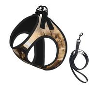 Western Horse Print Soft Pet Harness and Leash Set, Adjustable Mesh Puppy Vest Harness for Small Medium Large Dogs and Cats