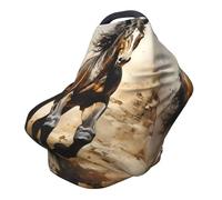 Western Horse Versatile full-print Stroller Chair Cover/Nursing Cover, specially designed for your baby