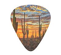 Western Landscape Sunset In Sonoran Desert Unique Guitar Gift Guitar Picks For Bass Electric Acoustic Guitars (12 Count)